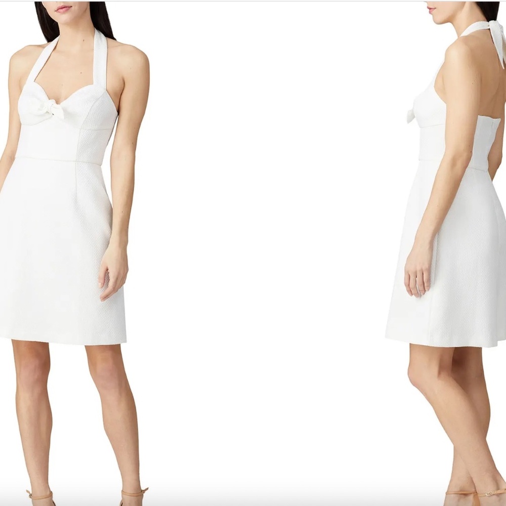 Trina Turk White Halter zipper Dress-Gorgeous fit and flattering!🌸- Never Worn